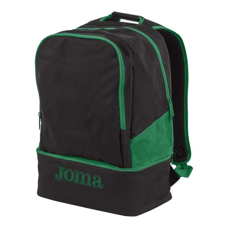 Plecak sportowy Joma Estadio III czarno-zielony z dolną komorą na buty