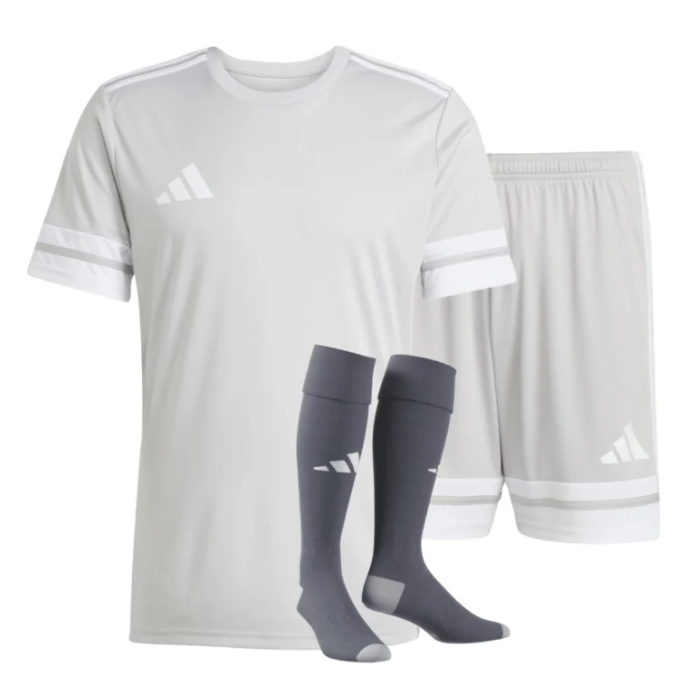 Strój piłkarski adidas squadra 25 w jasnoszarym kolorze