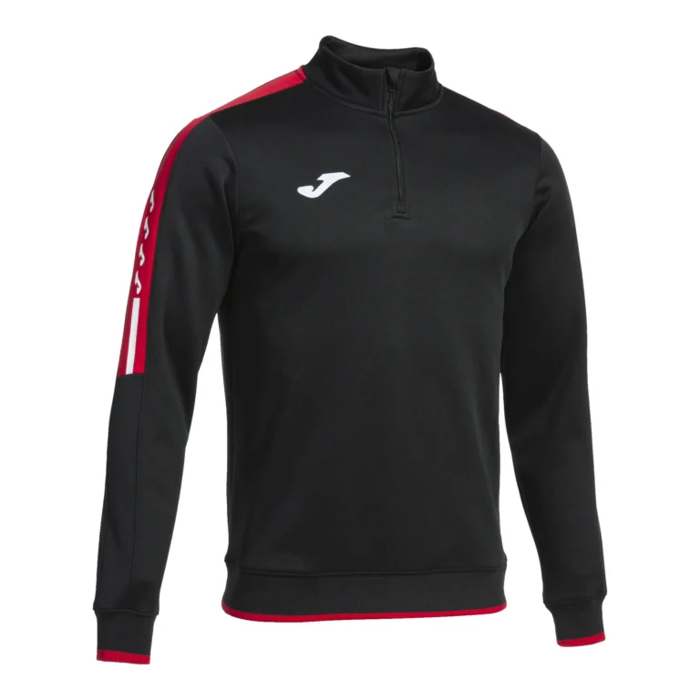 Bluza sportowa marki Joma w czarnym kolorze z czerwonymi elementami