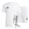 Strój piłkarski adidas squadra 25 w białym kolorze