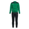Zielony dres piłkarski Joma Phoenix III z czarnymi wstawkami na ramionach.