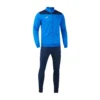 Niebieski dres piłkarski Joma Phoenix III z czarnymi wstawkami na ramionach.