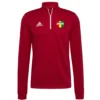 Czerwona bluza treningowa adidas Entrada 22 z herbem klubu LKS Orzeł Psary - Babienica.