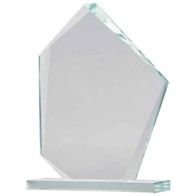 statuetka szklana GT010 - prestizowe trofeum szklane z grawerem lub nadrukiem UV