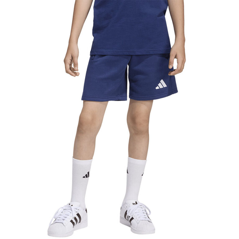 Spodenki adidas Entrada 26 Sweat Short Junior granatowe bawełniane