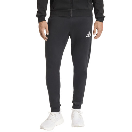 Czarne bawełniane spodnie adidas męskie ENTRADA 26 z miękkiej dzianiny polarowej