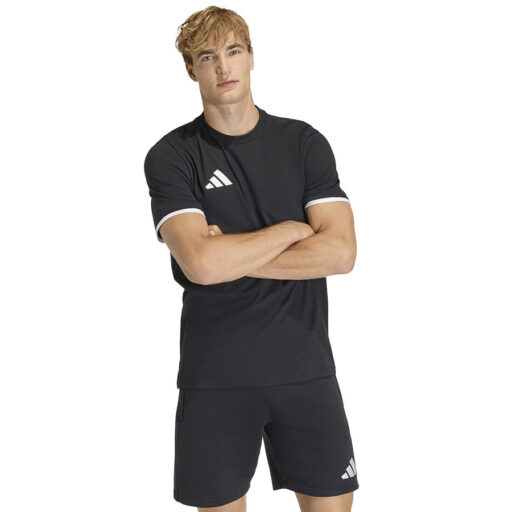 Czarna bawełniana koszulka męska adidas Entrada 26