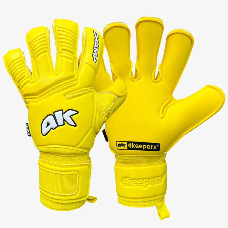 Żółte rękawice bramkarskie 4keepers Champ Colour Yellow VII RF2G meczowe dla dorosłych