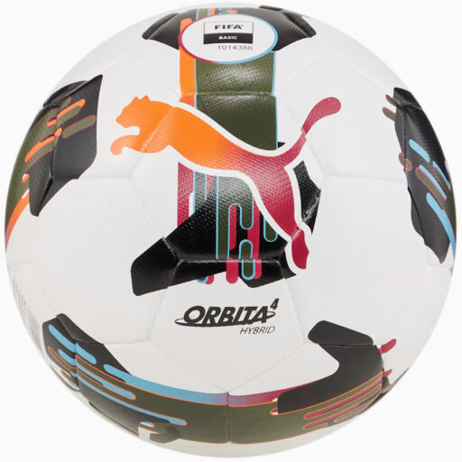 Hybrydowa piłka Puma Orbita 4 HYB z atestem FIFA Basic na sztuczną trawę