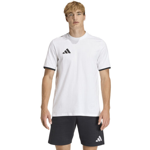 Biała bawełniana koszulka męska adidas Entrada 26